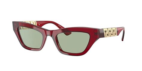 Versace VE4419 52 Green & Transparent Red Sunglasses